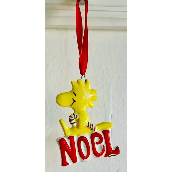 Vintage Peanuts Yellow Woodstock Noel Ornament 1965 Japan - Picture 2 of 4